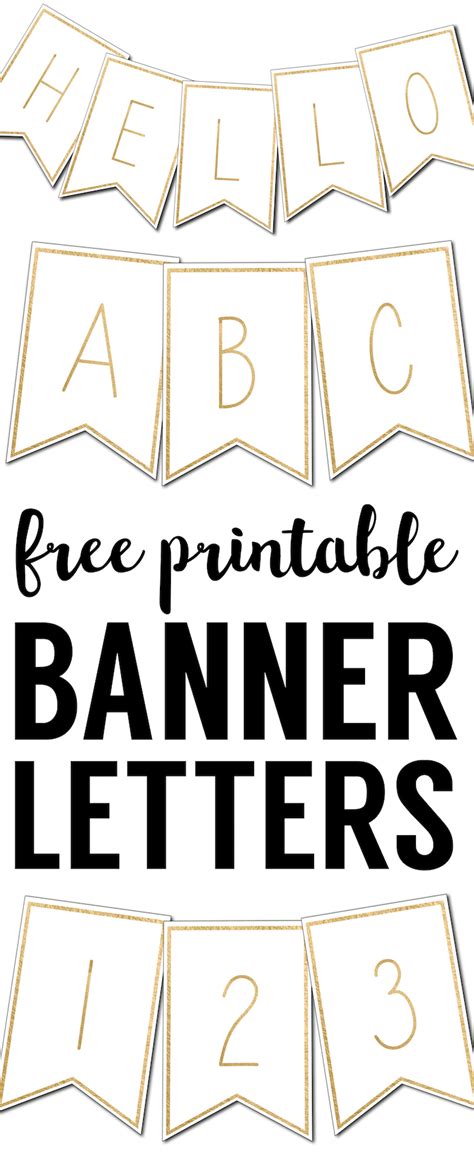 Free Printable Banner Letters Templates Paper Trail Design
