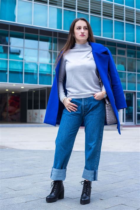 gray and all the shades of blue denim carpisa bag gray turtleneck ankle boots outfit shades