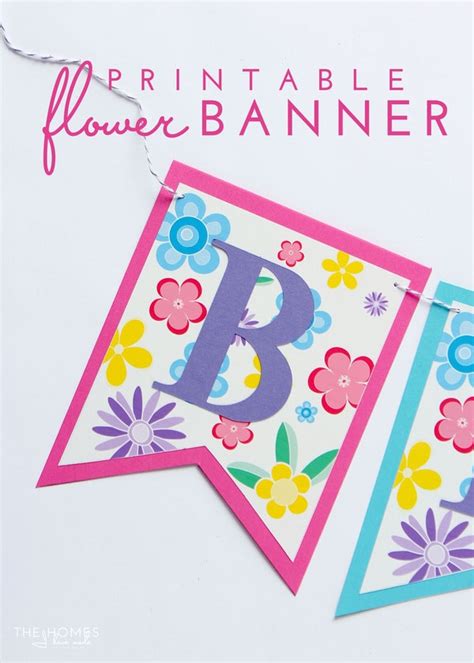 Super Simple Diy Flower Banner With Free Printable Download The