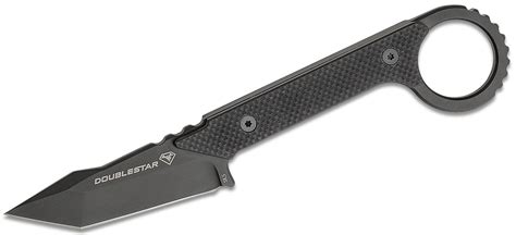 Doublestar Dski101 Ahab X Fixed Blade Knife 3 Inch Sk5 Black Pvd Tanto