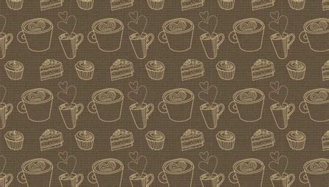 12 Coffee Pattern Backgrounds Photoshop Free Brushes