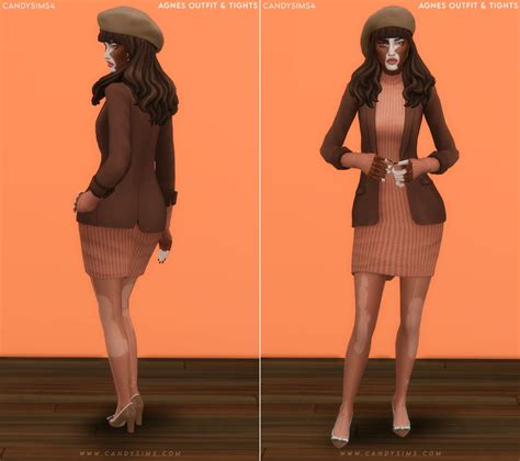 Agnes Outfit And Tights From Candy Sims 4 • Sims 4 Downloads