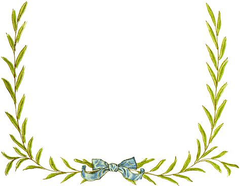 Simple Leaves Wreath Frame Graphicsfairy The Graphics Fairy