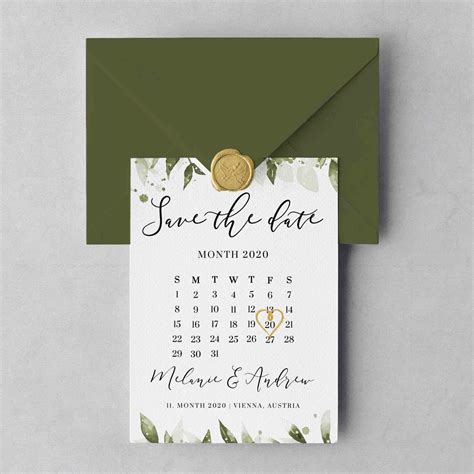 Save the Date Postcard, Hochzeit Save the Date, Calendar Save the Date, Wedding Save the Date 