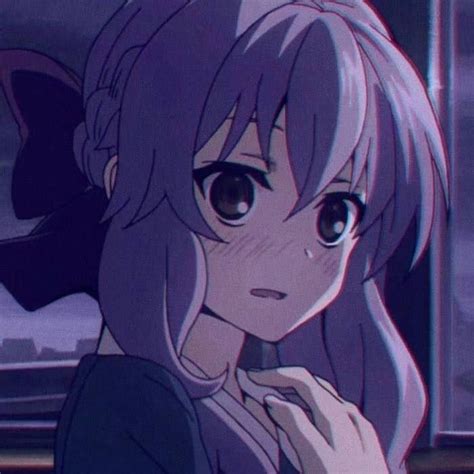 Aesthetic Anime Icons Purple Themed In 2021 Purple Anime Anime