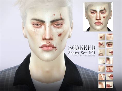 A Set Of 14 Individual Scars Which Come In 26 Different Combinations