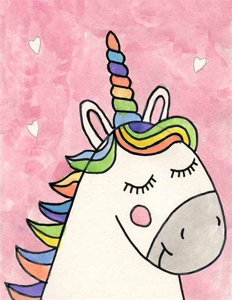 Easy Unicorn Drawing · Art Projects For Kids Unicorn Painting