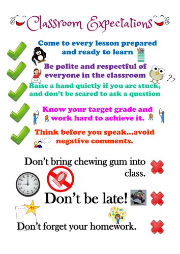 Large Scale Classroom Expectations Poster Teaching Resources