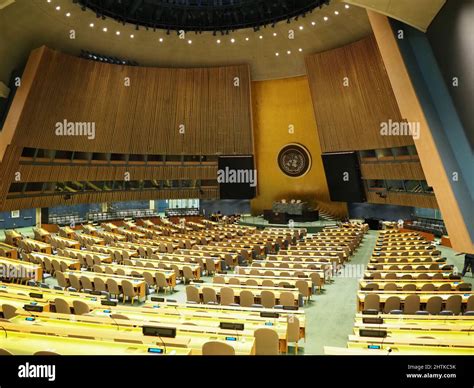 Image Of The United Nations General Assembly Hall Stock Photo Alamy