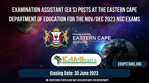 Examination Assistant Eas Posts At The Eastern Cape Department Of