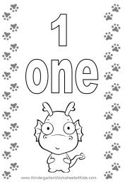 Kids under 7 number coloring pages 1. Number Coloring Pages