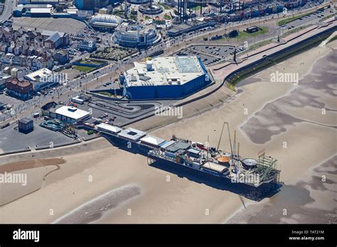 Blackpool Central Pier From The Air On A Sunny Summer Day North West