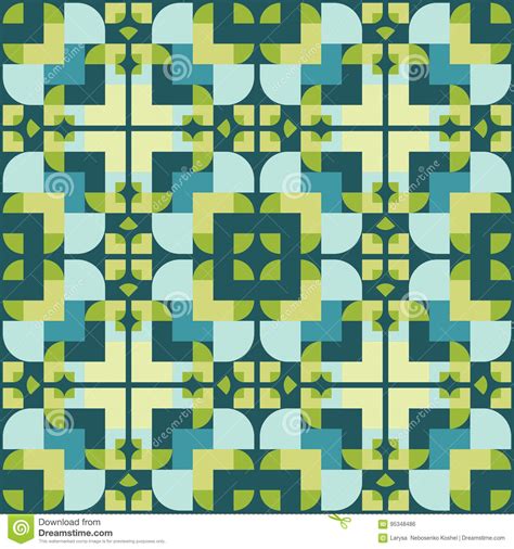 Abstract Geometric Seamless Pattern Ornament Stock Vector