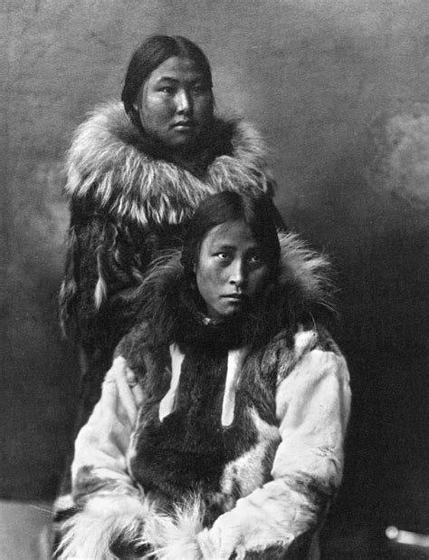 Alaska Eskimos C1903 Ntwo Eskimo Women In Traditional Fur Clothing