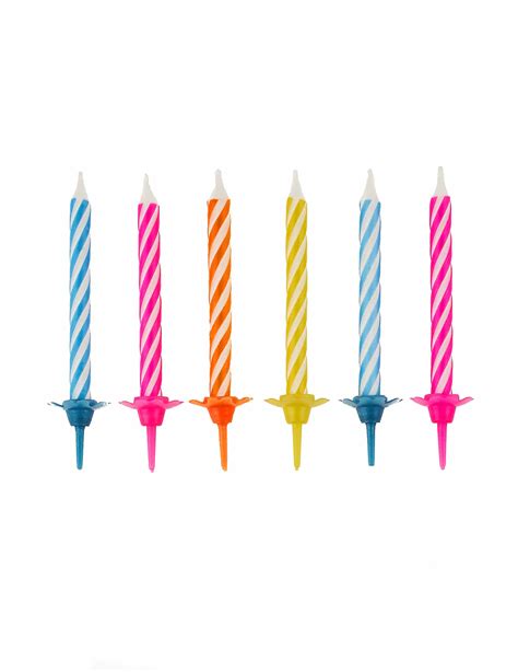10 Velas Cumpleaños Multicolores Con Soporte Decoracióny Disfraces