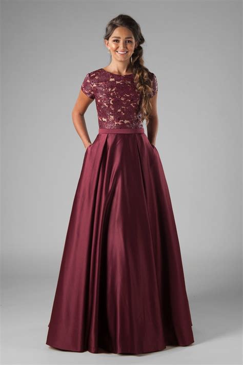 Harlo Burgundy Modestprom Prom Dresses Modest Modest Formal Dresses