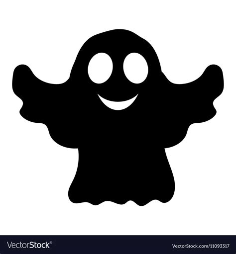 Silhouette Ghost Halloween Party Royalty Free Vector Image