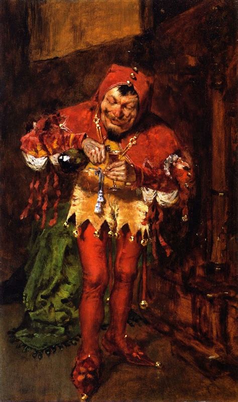 Keying Up The Court Jester Study William Merritt Chase Circa Bouffon Masque Venise