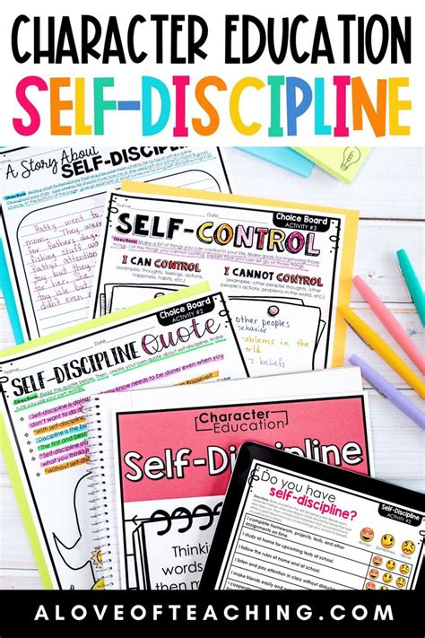Character Education Social Emotional Learning Activities Self Discipline Character Education