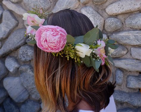 Rose And Peony Flower Crown Sf174 In Claremont Ca Sherwood Florist