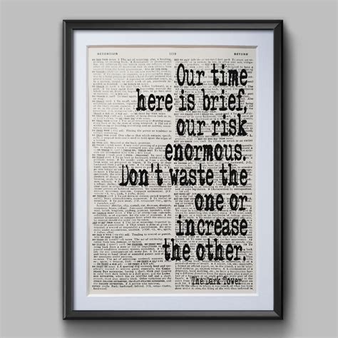 The Dark Tower Stephen King Quote Dictionary Page Art Print Etsy