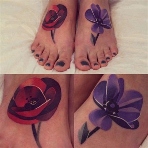 Sasha Unisex Tattoo Flowers On Feet Tattoomagz › Tattoo Designs