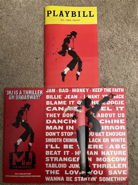 Mj The Broadway Musical Playbill And Flyer Michael Jackson Miles Frost