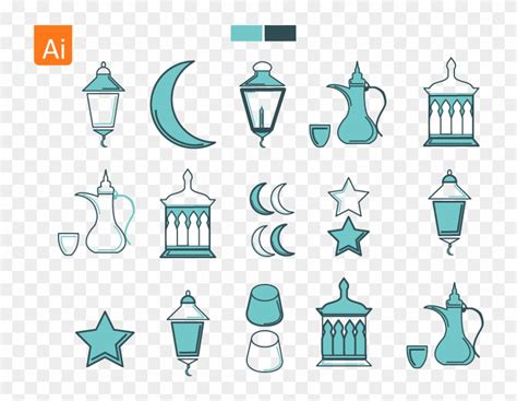 Vector tagged as abstract, arab, arabic, backdrop, background Ramadan Kareem Icons - Ramadan Vector Png Transparent, Png ...