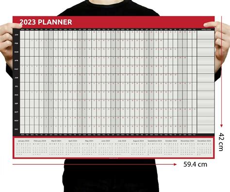 A2 2024 Wall Planner Evelay