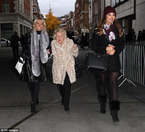 Jessica Wright Wraps Up In Black Jacket While Mother Carol And Nanny