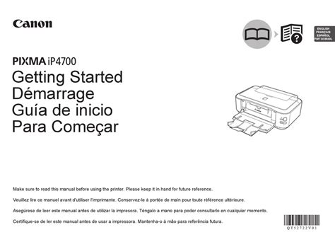 Canon Pixma Ip4700 Getting Started Pdf Download Manualslib
