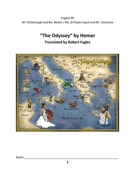 The Odyssey By Homer Translated By Robert Fagles Docslib