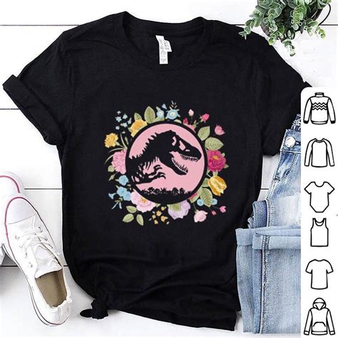 2019 New Floral Jurassic Park T Rex Dinosaur Shirt Hoodie Sweater