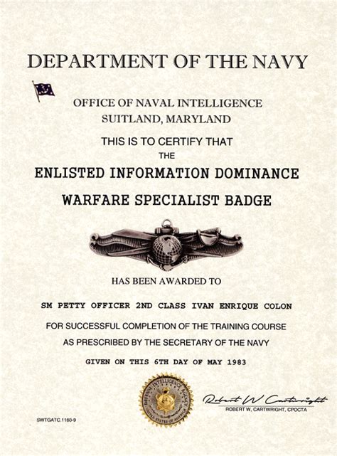 Us Navy Information Warfare Badge