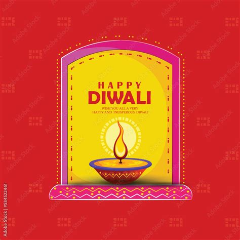 Happy Diwali Greeting Cards Festival Of Lights Collection With Indian Diya Lamps And