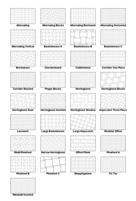 Revit Two Piece Tile And Paver Patterns Collection