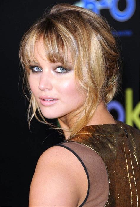 Jennifer Lawrence Casual Loose Bun Updo Hairstyles Ideas Jennifer
