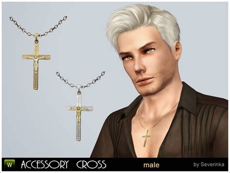 My Sims 3 Blog Cross Necklace For Males And Females By Severinka