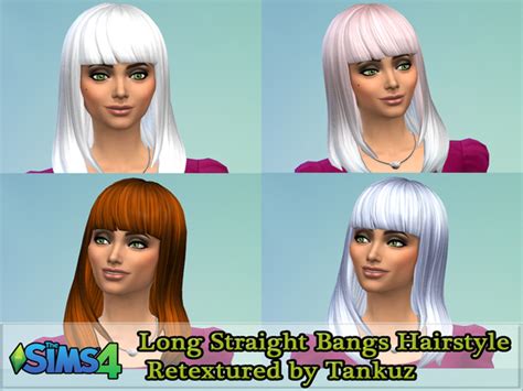 Long Straight Bangs Hairstyle Coloring By Tankuz At S