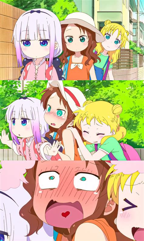 Kanna X Saikawa X Chloe Anime Miss Kobayashi S Dragon Maid Kobayashi San Chi No Maid Dragon