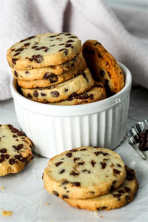Shortbread Cookies With Mini Chocolate Chips Parsley And Icing