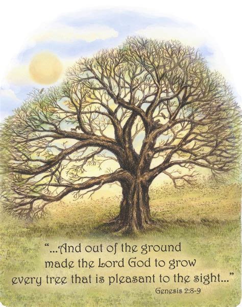 Tree Inspirational Bible Verse Genesis By Moosupvalleydesigns