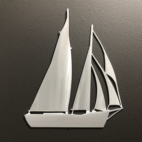 Sailboat Aluminum Metal Wall Art Decoration Skilwerx 12x10 Etsy