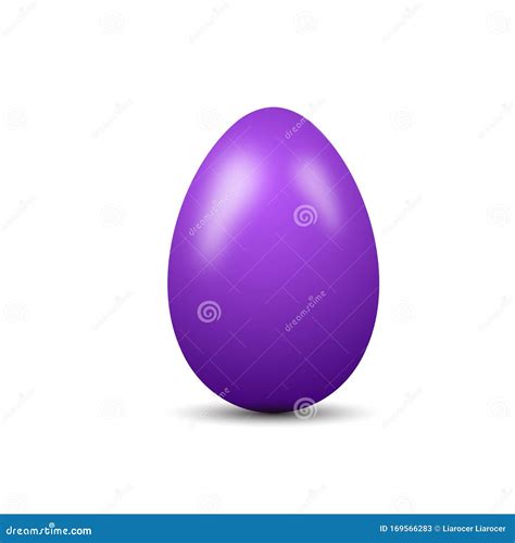 Easter Eggs Vector 3d Purple Color Stock Vector Illustration Of