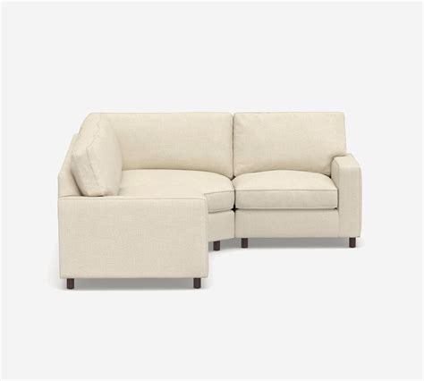 Pb Comfort Square Arm Upholstered 3 Piece Sectional With Wedge