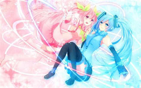 Sakura Miku And Hatsune Miku Vocaloid Mystery Wallpaper