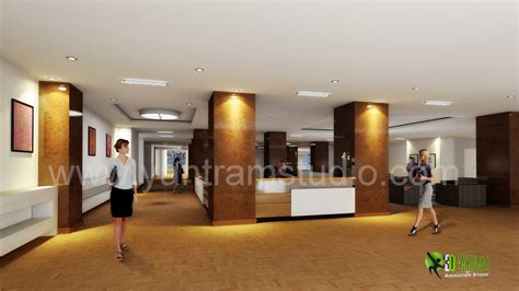 Artstation 3d Interior Design Rendering For Corporate Office