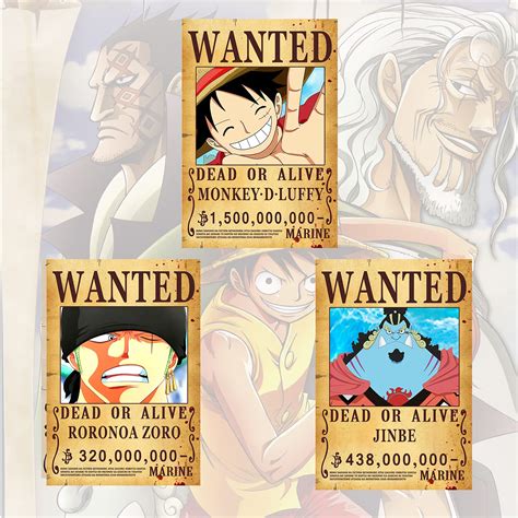 Pcs New Edition One Piece Pirates Wanted Posters Cm X Cm Straw Hat Pirates Crew Luffy