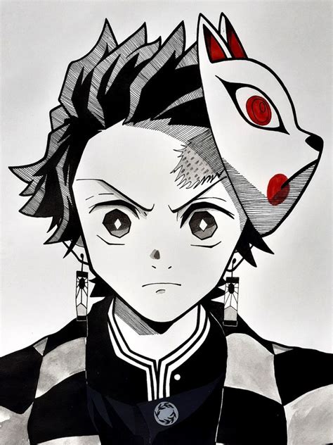 Tanjiro Kamado Kimetsu No Yaiba Anime Sketch Anime Character Drawing