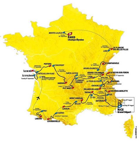 Tour De France Route Map